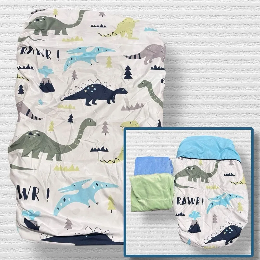 Dinosaur Baby Crib Sheets and Changing Pad Covers